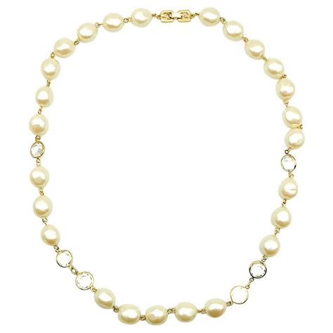 givenchy vintage glass pearl and layered mesh rope collar necklace|Givenchy Collar Fashion Necklaces & Pendants for sale .